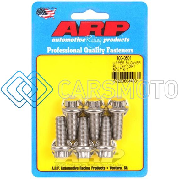 ARP 400-0601 UPPER BLOWER PULLEY SS 12PT BOLT KIT