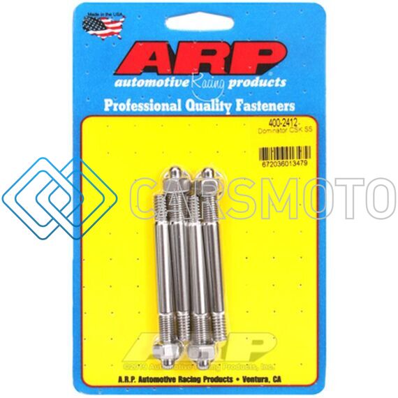 ARP 400-2412 DOMINATOR W/ 1/2IN OR 1IN SS SPACER CARB STUD KIT