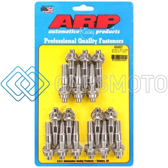 ARP 400-8037 M10 X 1.25 X 55MM BROACHED STUD KIT 16PCS