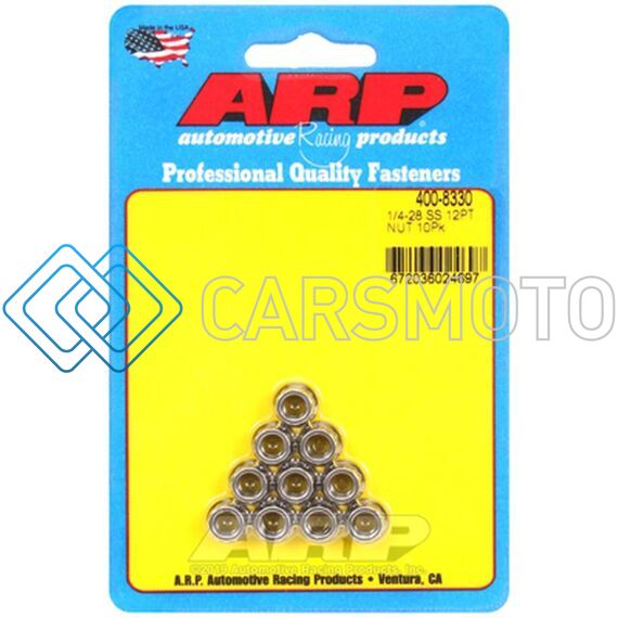 ARP 400-8330 1/4-28 SS 12PT NUT KIT