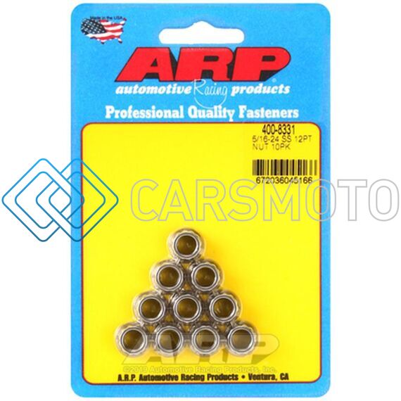 ARP 400-8331 5/16-24 SS 12PT NUT KIT