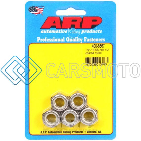 ARP 400-8667 1/2-13 SS COARSE NYLOC HEX NUT KIT