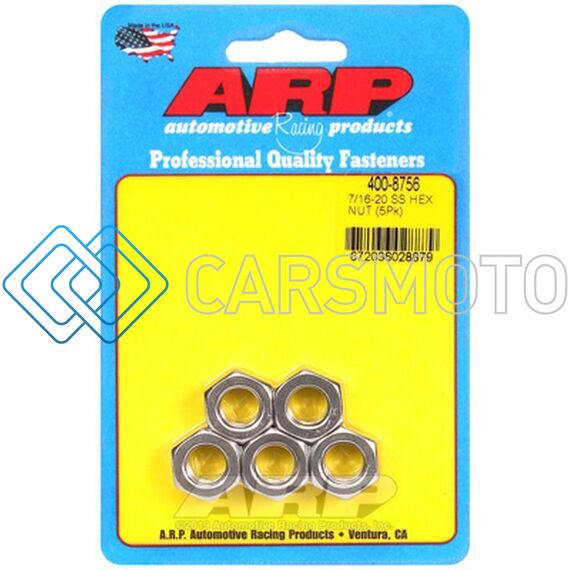 ARP 400-8756 7/16-20 SS FINE HEX NUT KIT