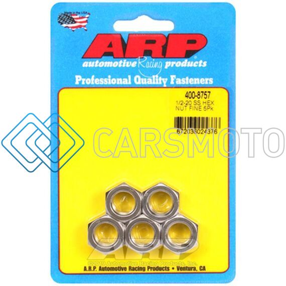 ARP 400-8757 1/2-20 SS FINE HEX NUT KIT