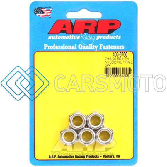 ARP 400-8766 7/16-20 SS FINE HEX NUT KIT