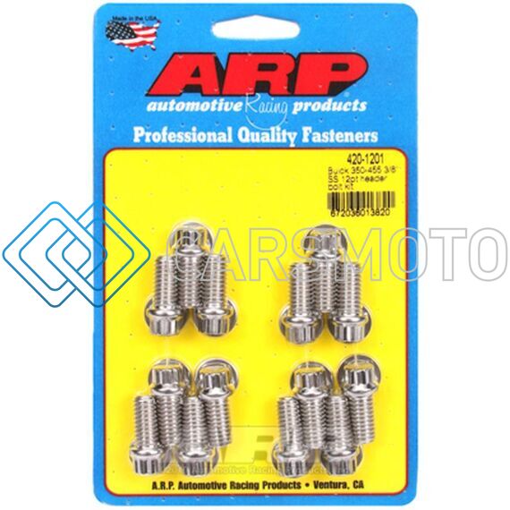 ARP 420-1201 BUICK 350-455 3/8IN SS 12PT HEADER BOLT KIT