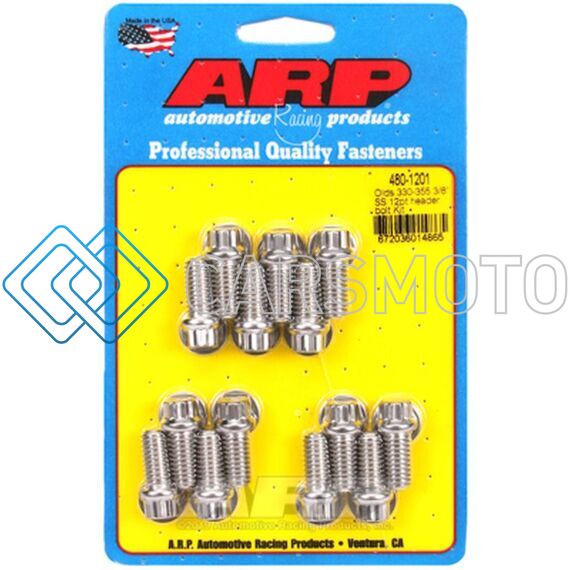 ARP 480-1201 OLDS 330-455 3/8IN SS 12PT HEADER BOLT KIT