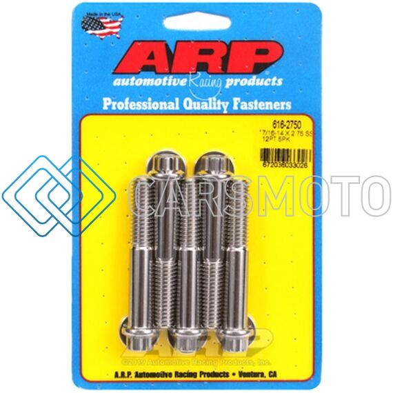 ARP 616-2750 7/16-14 X 2.750 12PT SS BOLTS