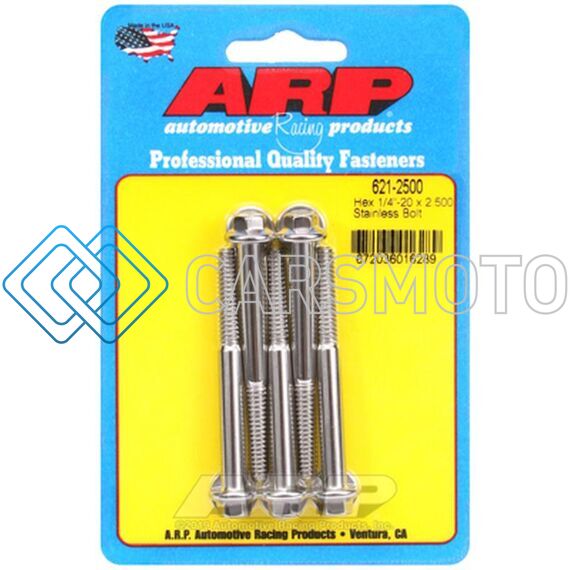 ARP 621-2500 1/4-20 X 2.500 HEX SS BOLTS