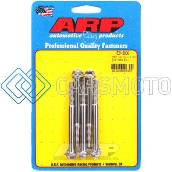 ARP 621-3000 1/4-20 X 3.000 HEX SS BOLTS