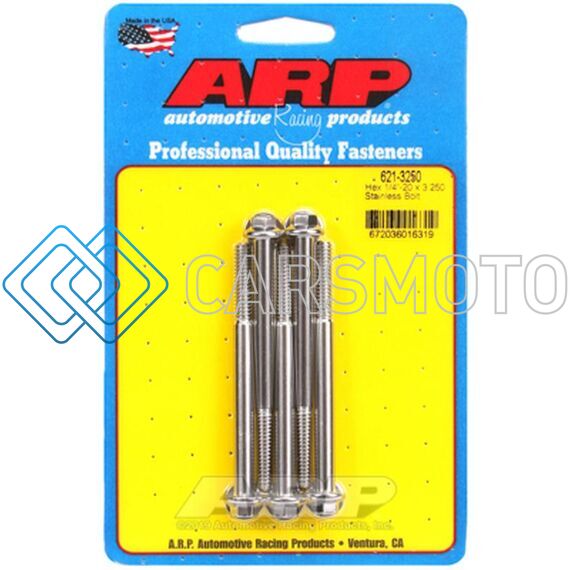 ARP 621-3250 1/4-20 X 3.250 HEX SS BOLTS