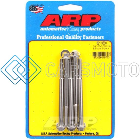ARP 621-3500 1/4-20 X 3.500 HEX SS BOLTS