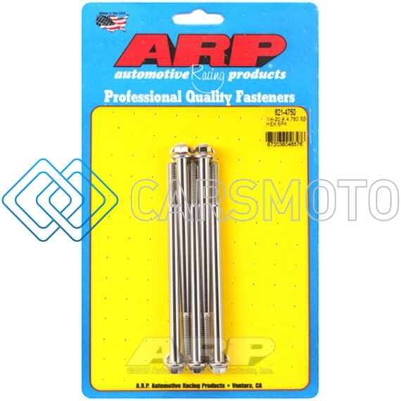 ARP 621-4750 1/4-20 X 4.750 HEX SS BOLTS