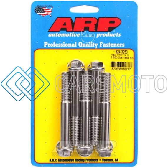 ARP 624-3250 7/16-14 X 3.250 HEX 1/2 WRENCHING SS BOLTS