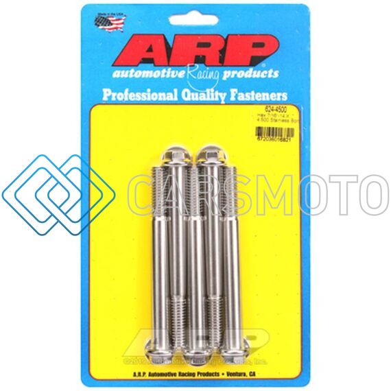 ARP 624-4500 7/16-14 X 4.500 HEX 1/2 WRENCHING SS BOLTS
