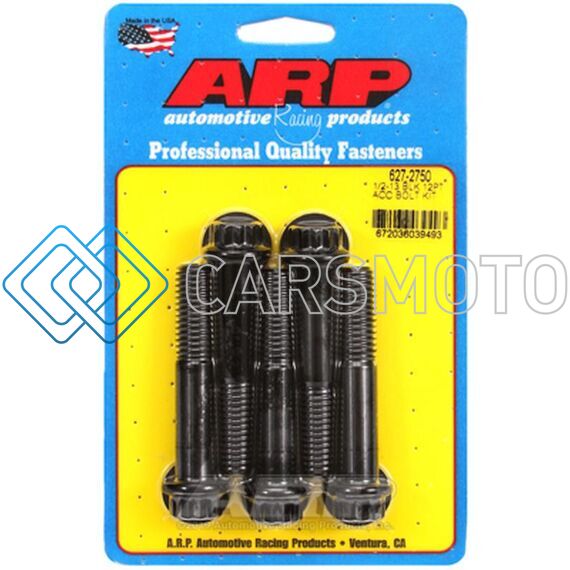 ARP 627-2750 1/2-13 IN. THREAD, 2.75 IN 8740 CHROMOLY BOLTS - SET OF 5
