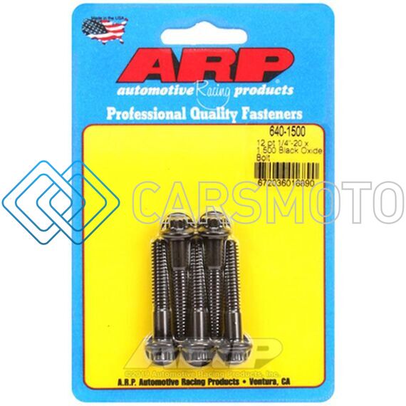 ARP 640-1500 1/4 IN.-20 RH THREAD, 1.500 IN 12 POINT BOLTS - SET OF 5