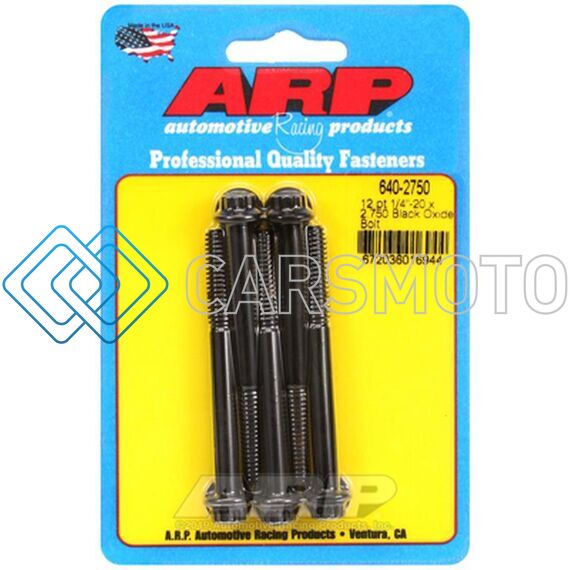 ARP 640-2750 1/4-20 X 2.750 12PT BLACK OXIDE BOLTS