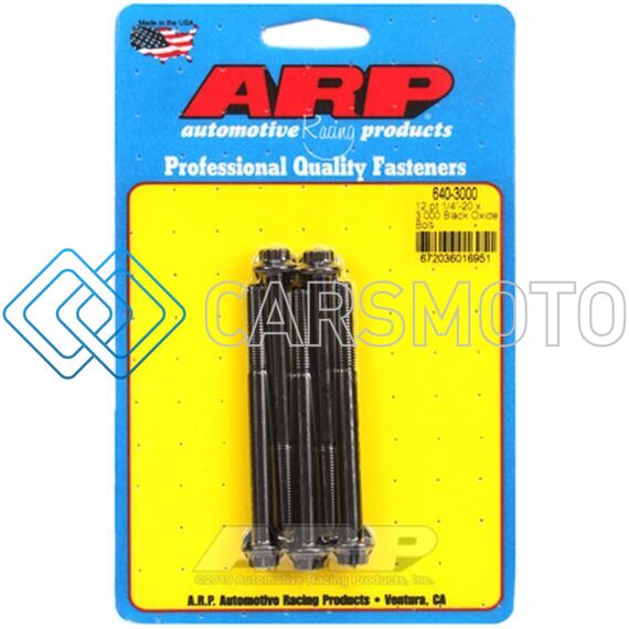 ARP 640-3000 1/4-20 X 3.000 12PT BLACK OXIDE BOLTS