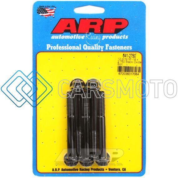 ARP 641-2750 5/16 IN.-18 RH THREAD, 2.750 IN 12 POINT CUSTOM 450 BOLTS- SET OF 5