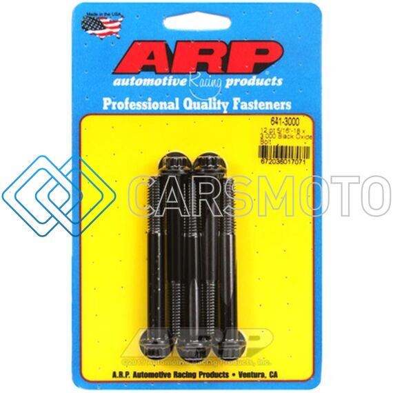 ARP 641-3000 5/16 IN.-18 RH THREAD, 3.000 IN 12 POINT CUSTOM 450 BOLTS - SET OF 5