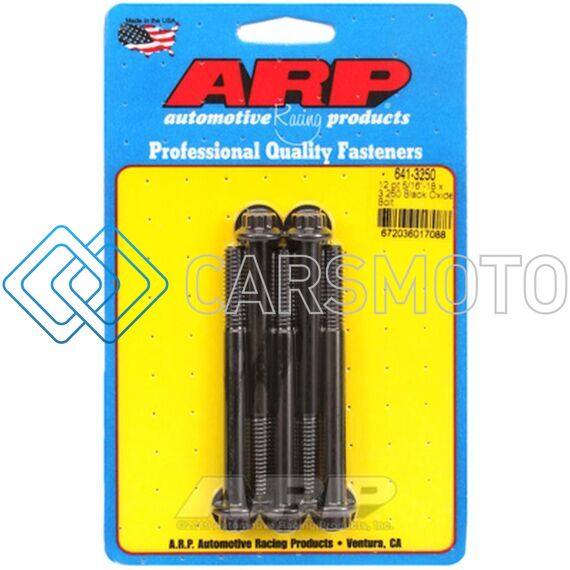 ARP 641-3250 5/16IN-18 X 3.250IN 12PT BLACK OXIDE BOLTS (SET OF 5)