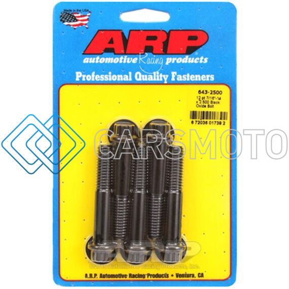 ARP 643-2500 7/16-14 X 2.500 12PT BLACK OXIDE BOLTS