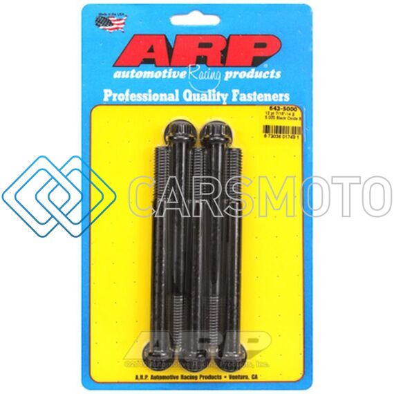 ARP 643-5000 7/16-14 X 5.000 12PT BLACK OXIDE BOLTS