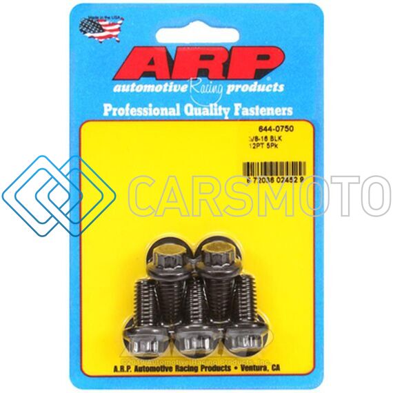 ARP 644-0750 3/8 IN.-16 RH THREAD, .750 IN 12 POINT BOLTS- SET OF 5