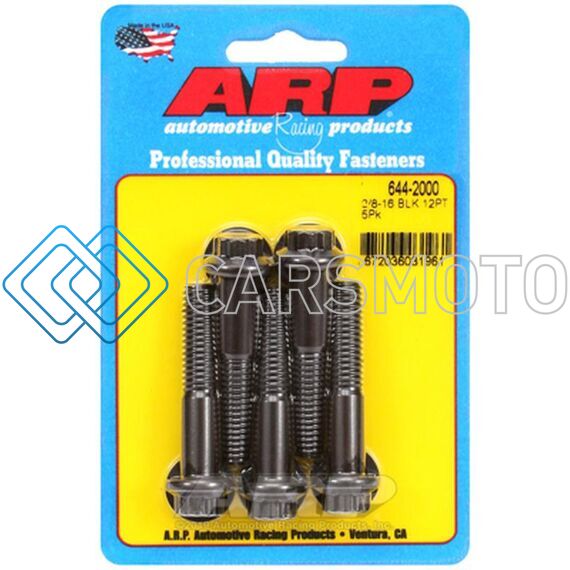 ARP 644-2000 /8 IN.-16 RH THREAD, 2.000 IN 12 POINT BOLTS- SET OF 5