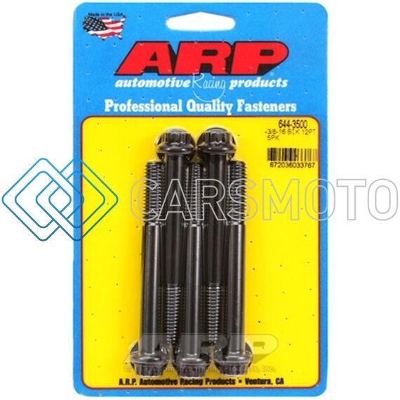 ARP 644-3500 3/8 IN.-16 RH THREAD, 3.500 IN 12 POINT BOLTS- SET OF 5