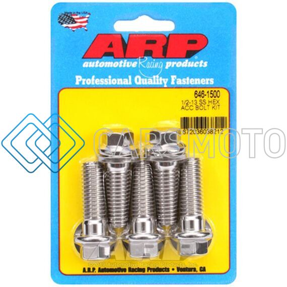ARP 646-1500 1/2-13 X 1.500 HEX SS BOLTS
