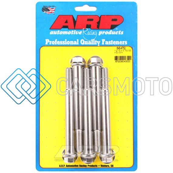 ARP 646-4750 1/2-13 X 4.750 HEX SS BOLTS