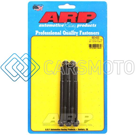 ARP 650-4000 1/4-20 X 4.000 HEX BLACK OXIDE BOLTS