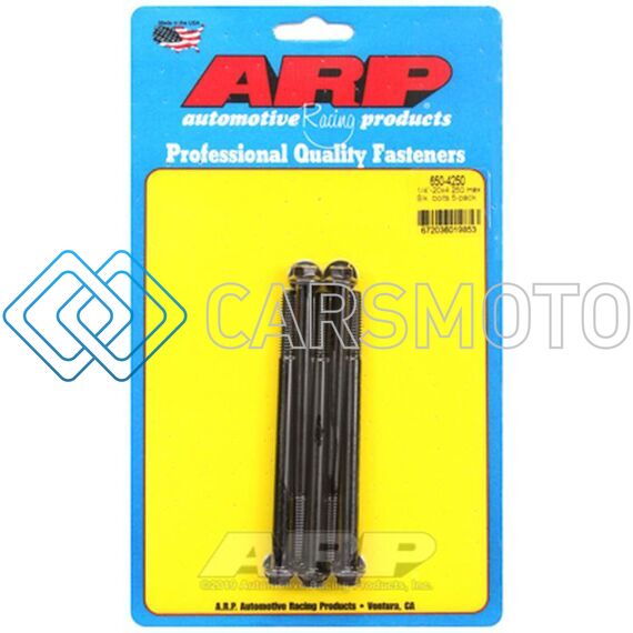 ARP 650-4250 1/4-20 X 4.250 HEX BLACK OXIDE BOLTS