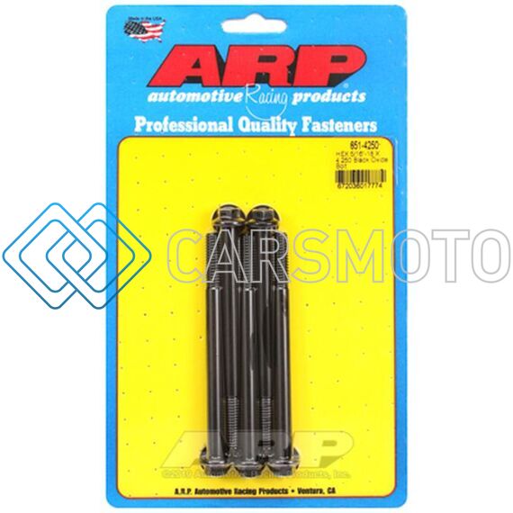 ARP 651-4250 5/16-18 X 4.250 HEX BLACK OXIDE BOLTS