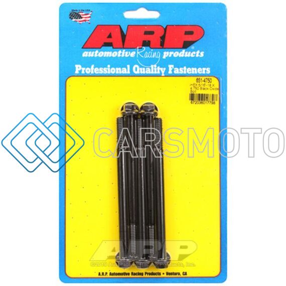 ARP 651-4750 5/16-18 X 4.750 HEX BLACK OXIDE BOLTS