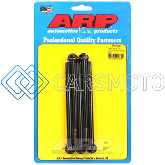ARP 651-5000 5/16-18 X 5.000 HEX BLACK OXIDE BOLTS