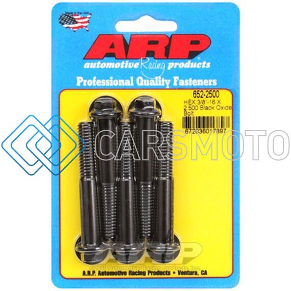 ARP 652-2500 3/8-16 X 2.500 HEX BLACK OXIDE BOLTS