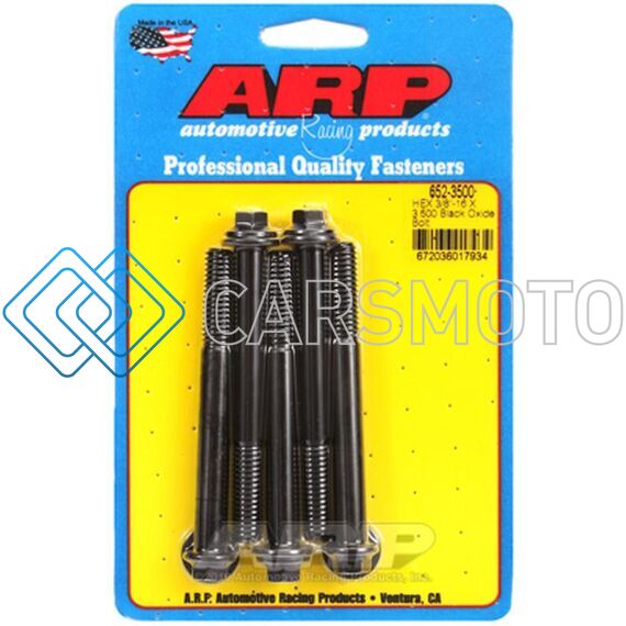 ARP 652-3500 3/8-16 X 3.500 HEX BLACK OXIDE BOLTS