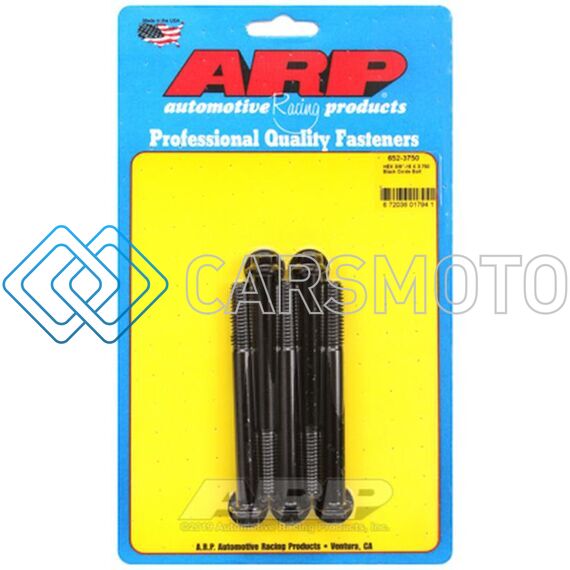 ARP 652-3750 3/8-16 X 3.750 HEX BLACK OXIDE BOLTS