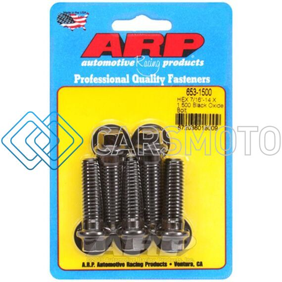 ARP 653-1500 7/16-14 X 1.500 HEX BLACK OXIDE BOLTS