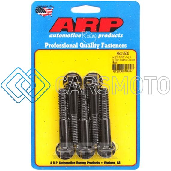 ARP 653-2500 7/16-14 X 2.500 HEX BLACK OXIDE BOLTS