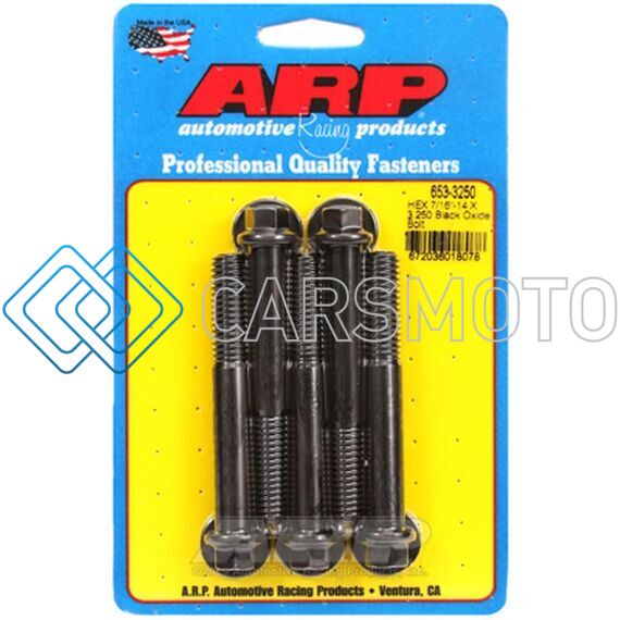 ARP 653-3250 7/16-14 X 3.250 HEX BLACK OXIDE BOLTS