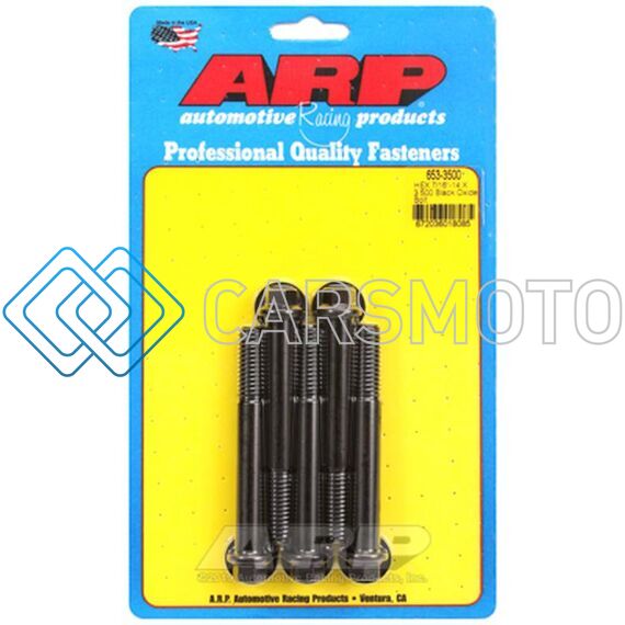 ARP 653-3500 7/16-14 X 3.500 HEX BLACK OXIDE BOLTS