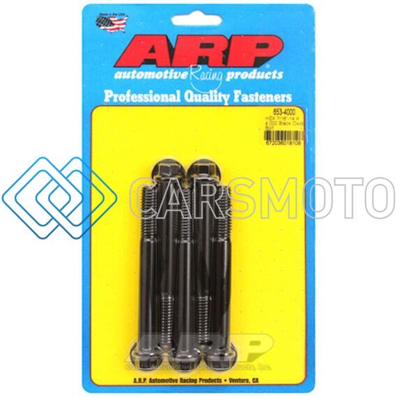 ARP 653-4000 7/16-14 X 4.000 HEX BLACK OXIDE BOLTS