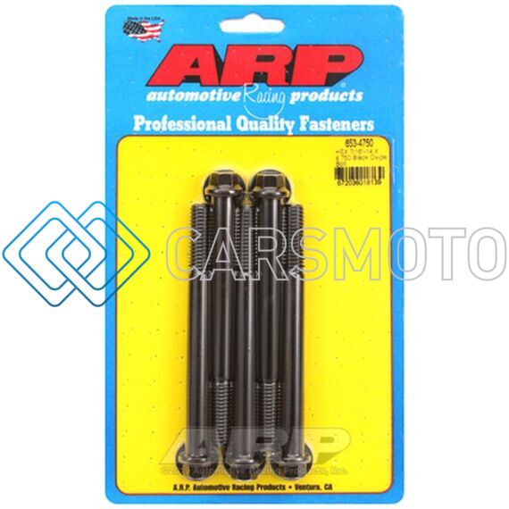 ARP 653-4750 7/16-14 X 4.750 HEX BLACK OXIDE BOLTS