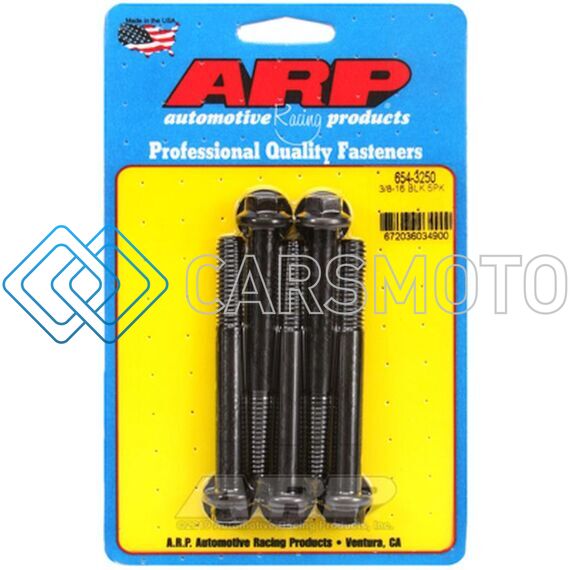 ARP 654-3250 3/8-16 IN. THREAD, 3.25 IN HEX HEAD BOLTS - SET OF 5