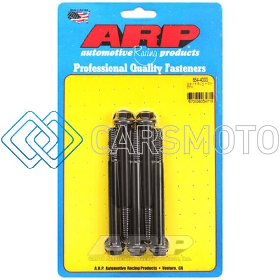 ARP 654-4000 3/8-16 X 4.000 HEX 7/16 WRENCHING BLACK OXIDE BOLTS