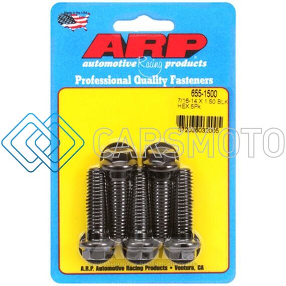 ARP 655-1500 7/16-14 X 1.500 HEX 1/2 WRENCHING BLACK OXIDE BOLTS
